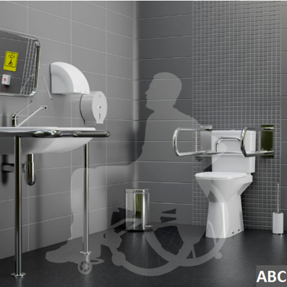 Облаштування санітарних кімнат та санвузлів для людей з інвалідністю