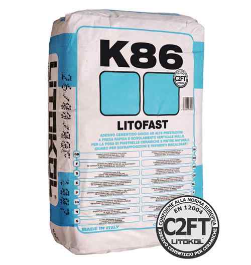 LITOFAST K86 - цементный клей быстрого схватывания. K860025