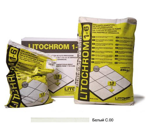 LITOCHROM 1-6 - цементная затирка для швов шириной от 1 до 6 мм 5 кг
